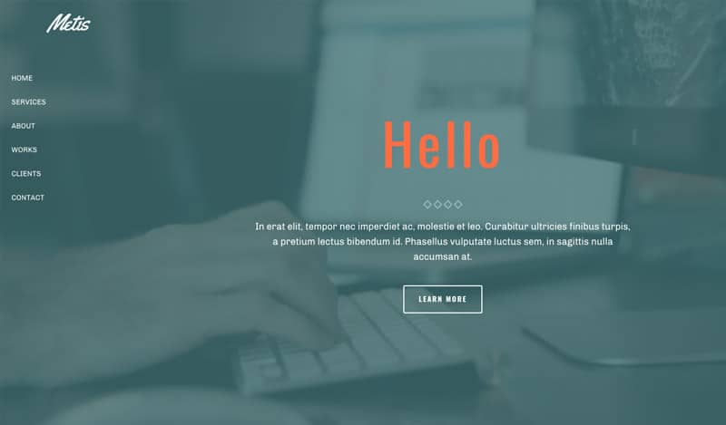 transparent navigation-minimalism in wordpress