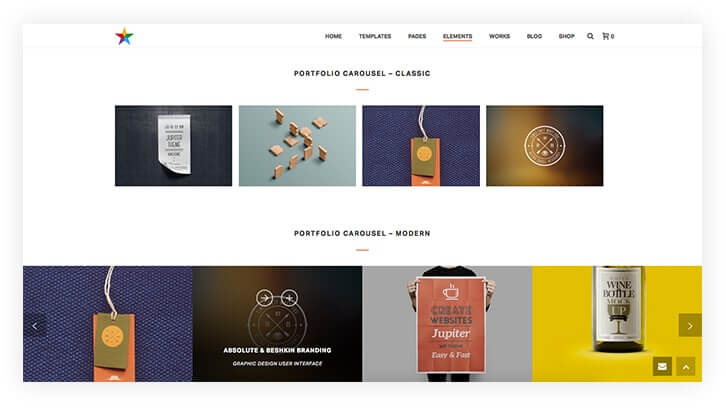 carousel- professional wordpress portfolio