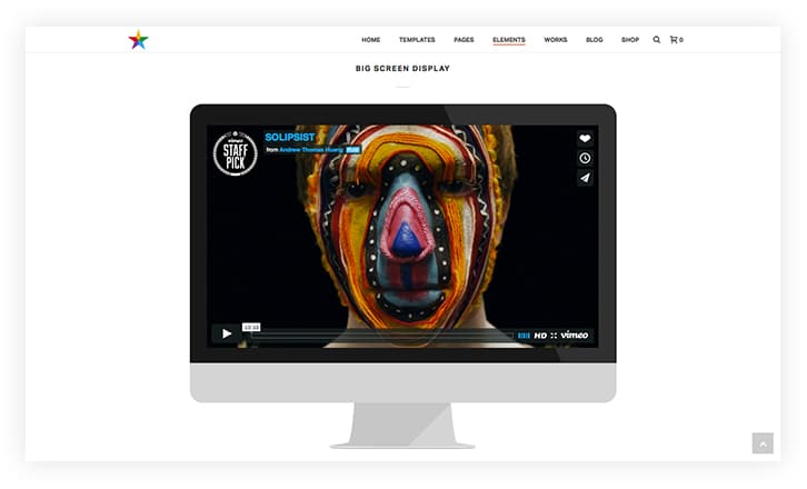theater slider- professional wordpress portfolio