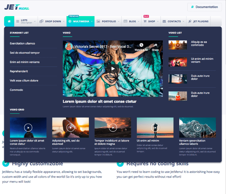 Create a Mega Menu with Jupiter X 1