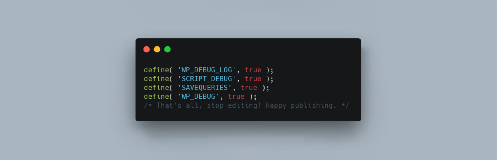 WordPress debug mode