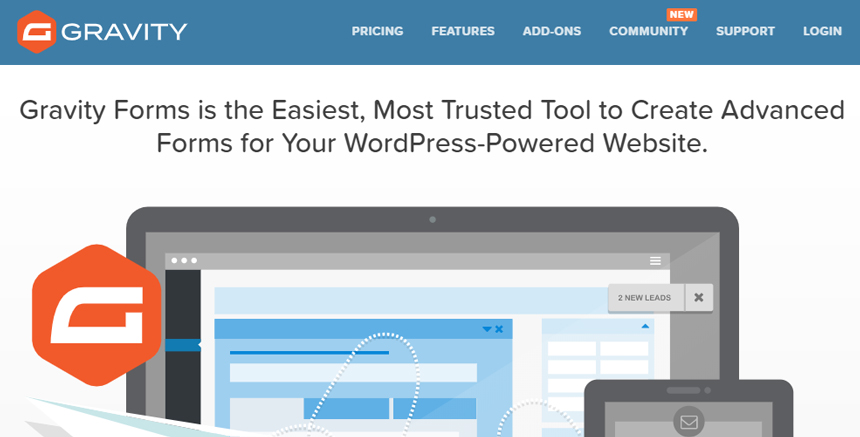 form builders for WordPress - Gravity form