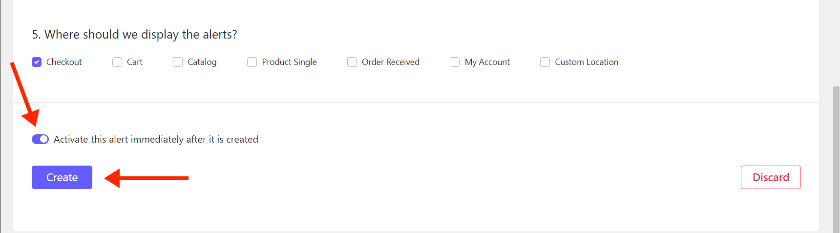 WooCommerce checkout optimization - smart alerts activation