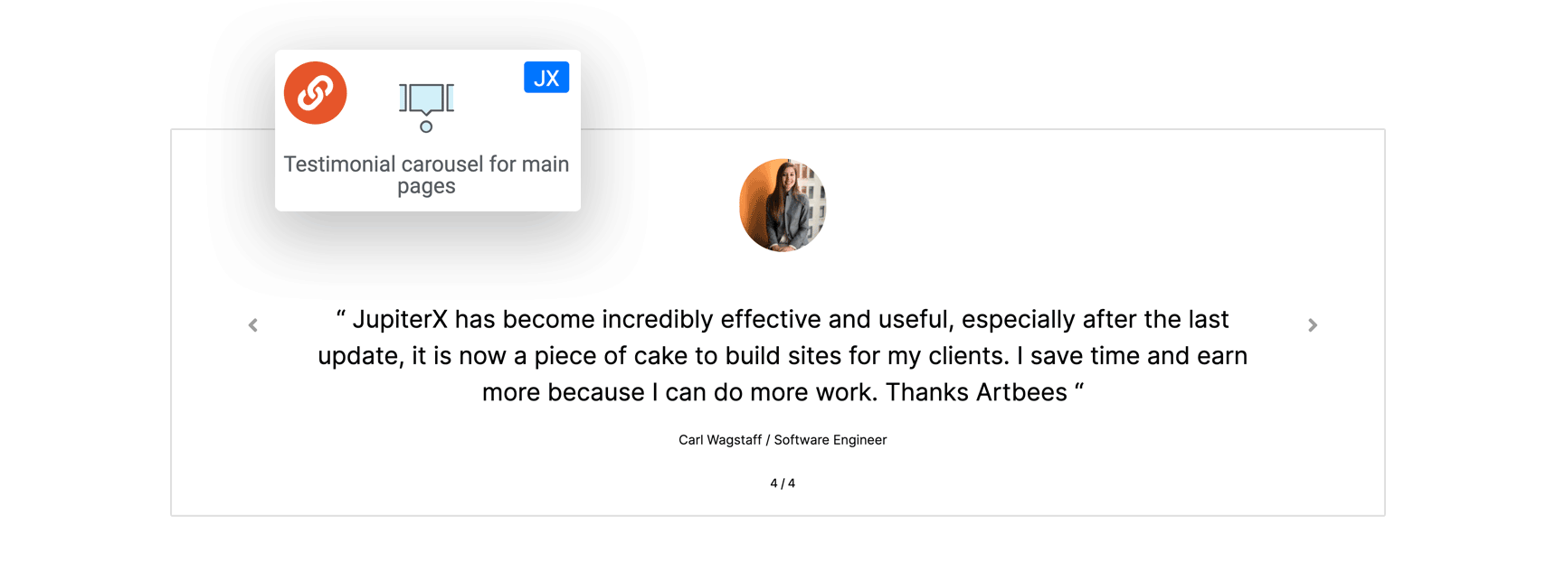 global widgets - testimonia slider